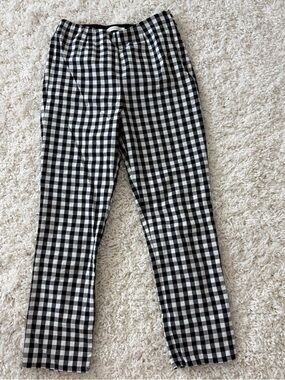 Doen Black & White Gingham Cropped Pants LULA 6